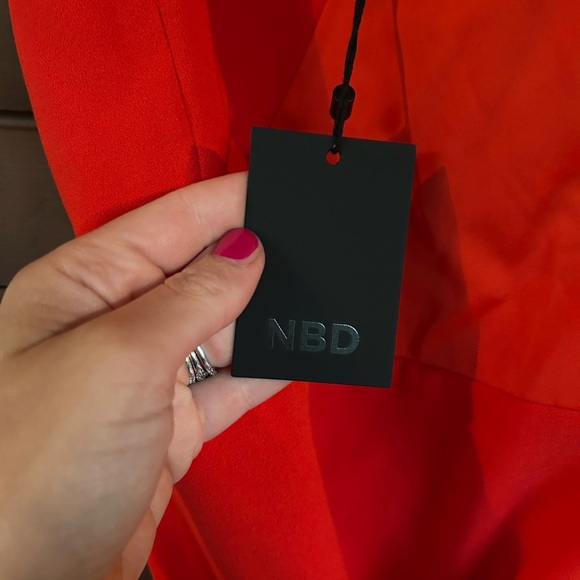 NWT Revolve NBD Jasper Mini Dress in Red Orange Size Small - Picture 5 of 6